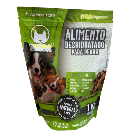 Mundo Mascota 1kg Alimento Deshidratado 100% Natural para Perro