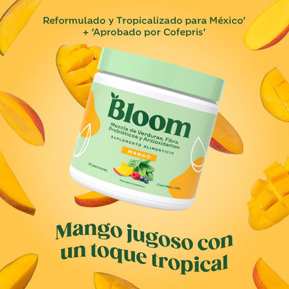 Bloom Mezcla de Verduras, Fibra, Probióticos y Antioxidantes Mango 145 g