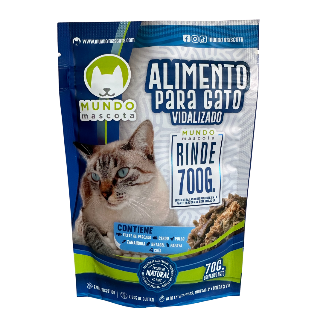 Mundo Mascota sobre 70 gr Alimento Deshidratado 100% Natural para Gato