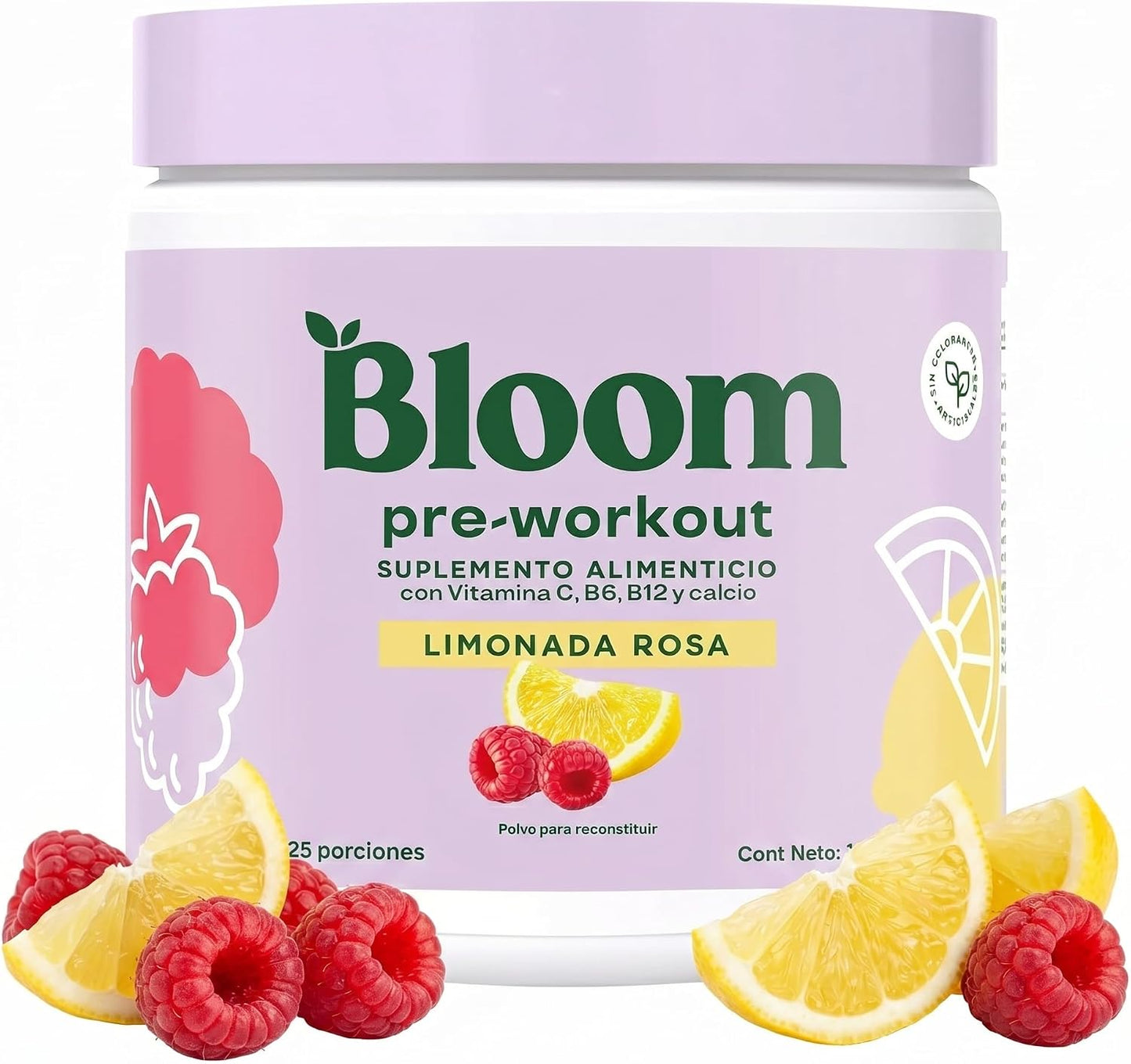 Bloom Pre-Workout Limonada Rosa 175 g | Energía, Enfoque y Máximo Rendimiento