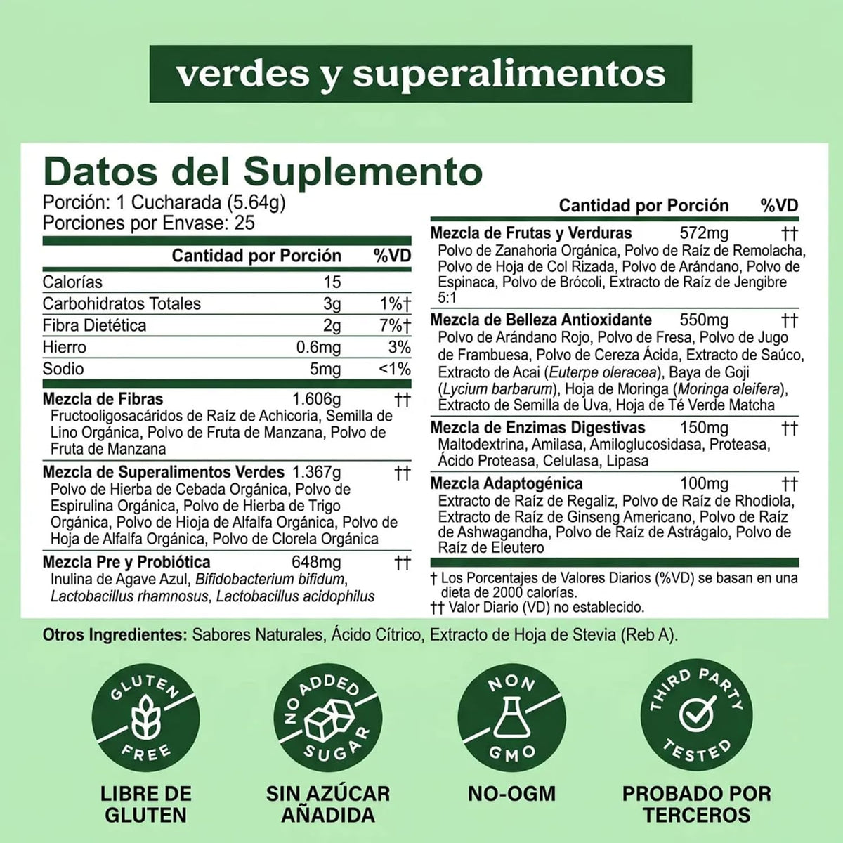 Bloom Mezcla de Verduras, Fibra, Probióticos y Antioxidantes Mix Sabores Caja con 15 Sachets