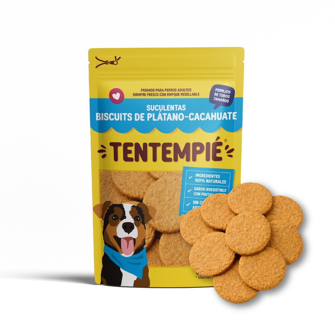 Biscuits de Plátano-Cacahuate | Premio para perro