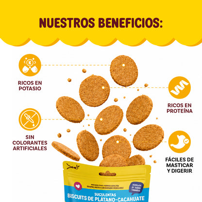 Biscuits de Plátano-Cacahuate | Premio para perro