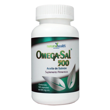 Omega - Sal 500 | Omega 3 aceite de salmón EPA 69 mg y DHA 79 mg