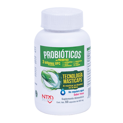 Probióticos 3 Billones - Cápsulas masticables