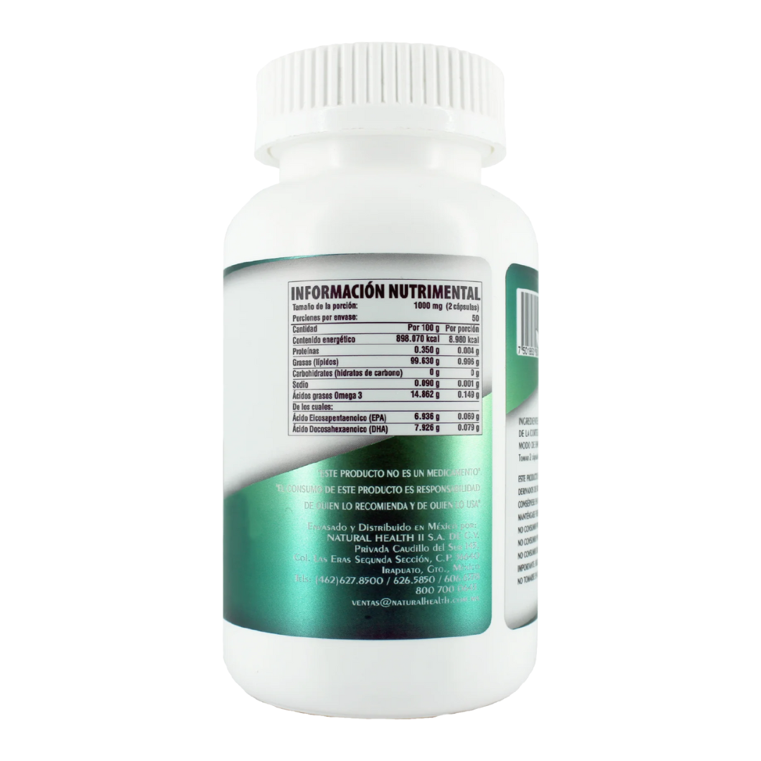 Omega - Sal 500 | Omega 3 aceite de salmón EPA 69 mg y DHA 79 mg