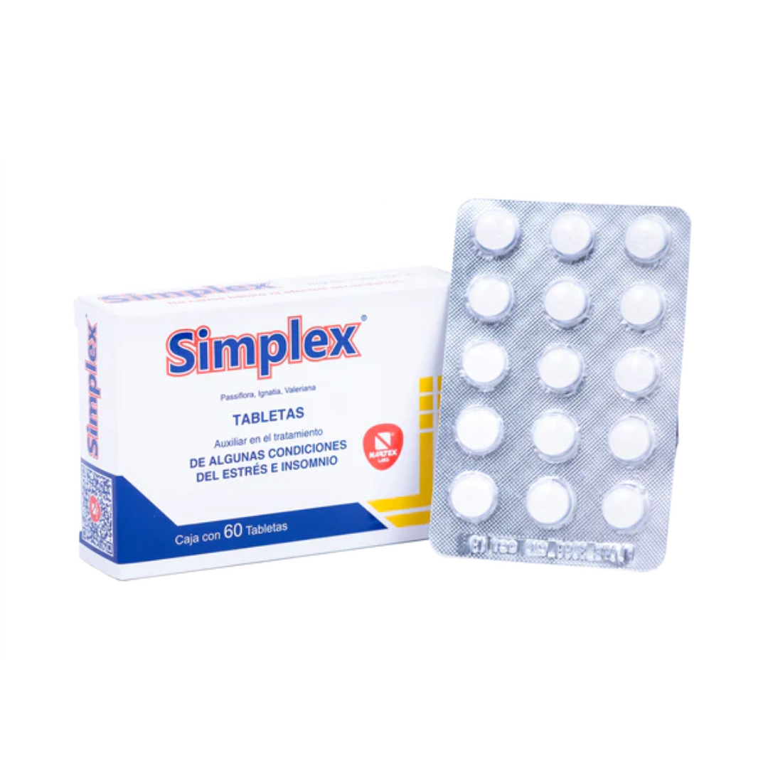 SIMPLEX 60 tabs - Ansiedad / Estrés – NALBEN S.A de C.V.