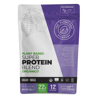 Proteína vegana The Superfood Company / Cacao - Maca 500gr